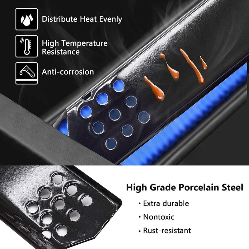 Criditpid Grill Heat Tent Plate Flame Tamer Compatible for Grill Master 720-0697 720-0737, Nexgrill 720-0830H 720-0783E 720-0830A 720-0830D, Porcelain Steel Burner Cover for Nexgrill 720-0830H - Image 4